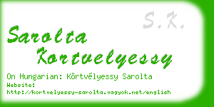 sarolta kortvelyessy business card