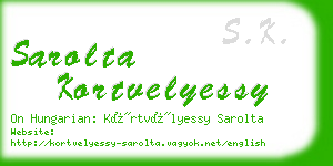 sarolta kortvelyessy business card